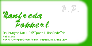 manfreda popperl business card